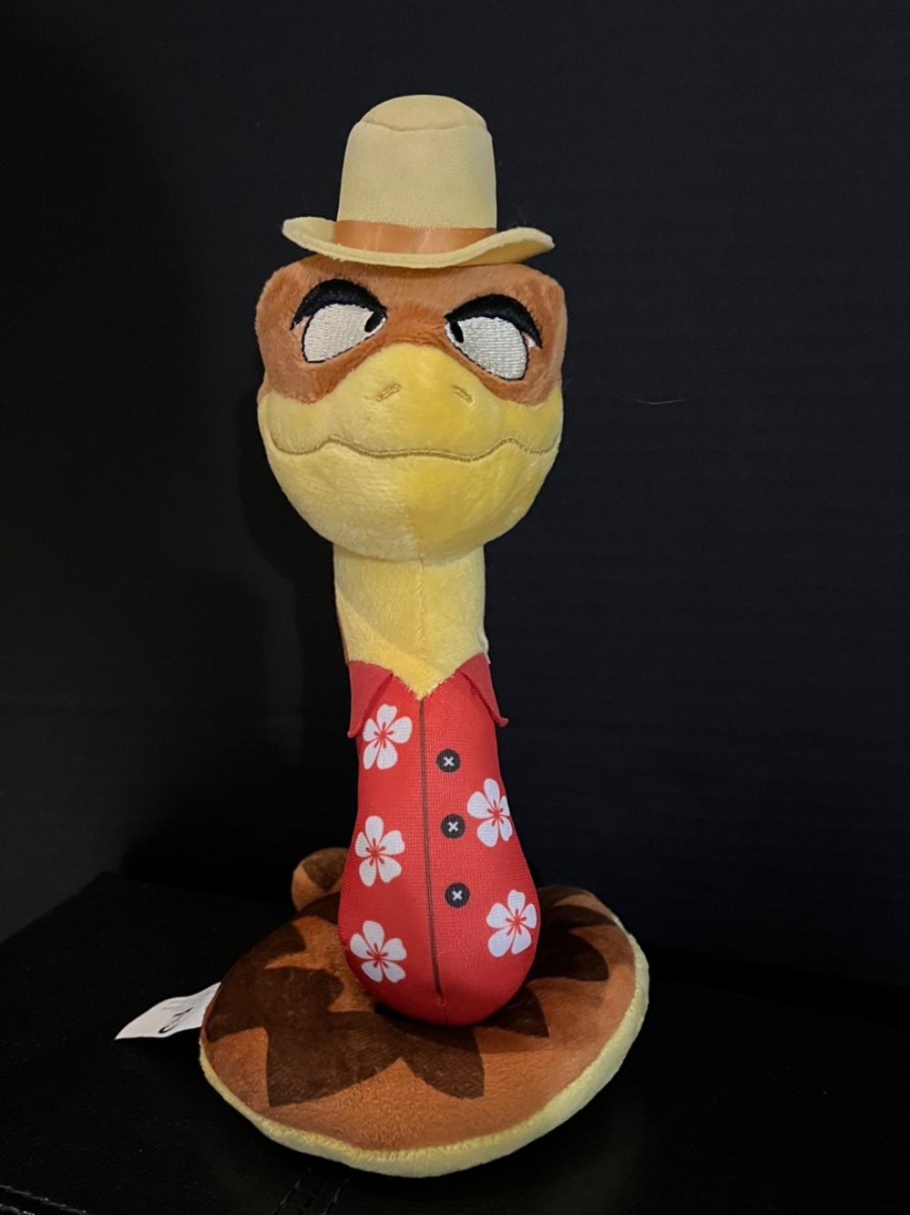 DreamWorks The Bad Guys 2 Plush Snake Toy with Red Hawaiian Shirt Tan Hat NWOT